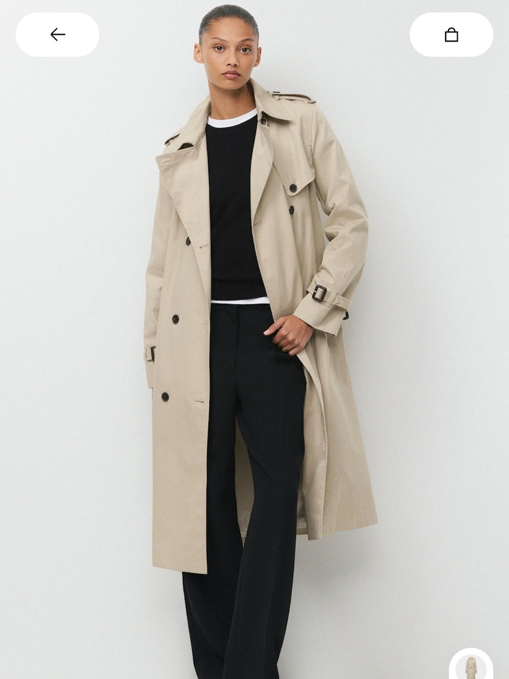 ARITZIA Babaton Finch Trench Coat XXS Excellent Condition